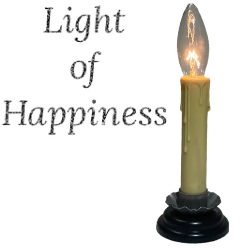 Happiness Primitive Candle Rustic French Cottage Shabby Chic Modern Farmhouse